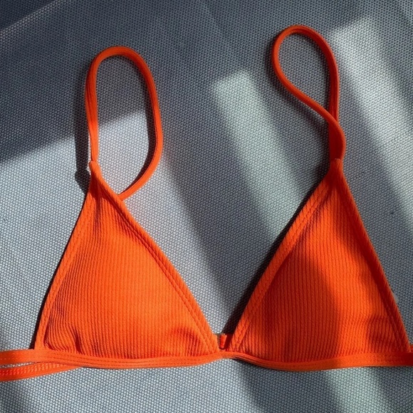 Orange Rib Knit Bikini Set - Picture 3 of 4